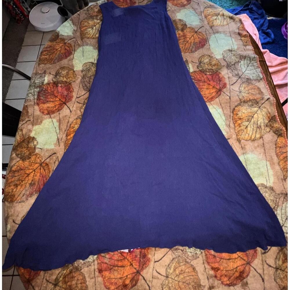 Neeru Kumar Navy Blue Handwoven Tank Midi Bohemian Dress S - Picture 11 of 11
